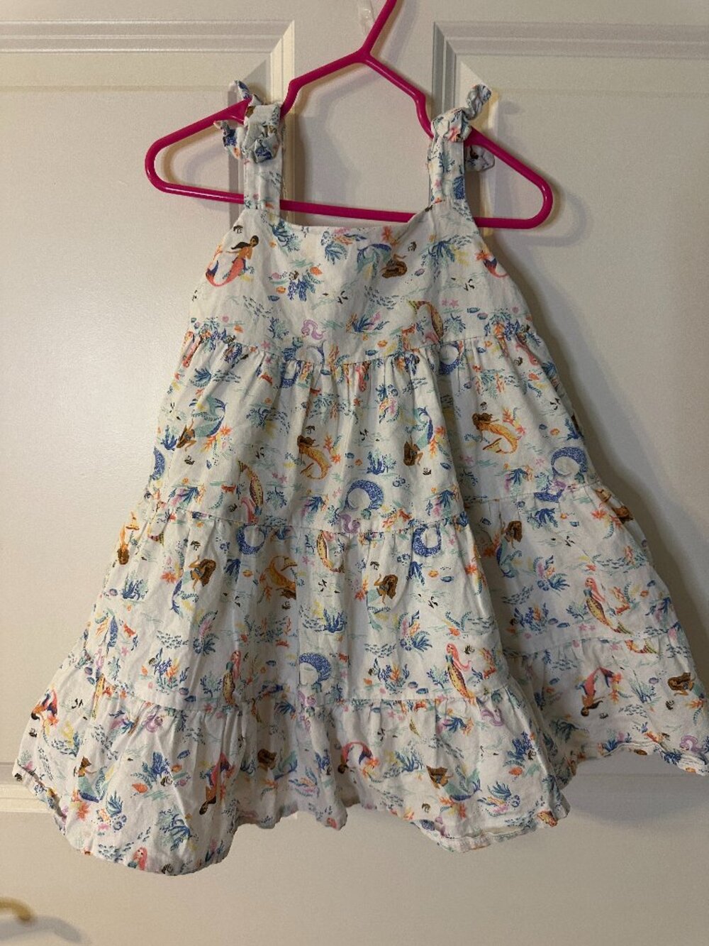 Disney x Janie and Jack Mermaid Tiered Cotton Dress Girls 3T Sundress